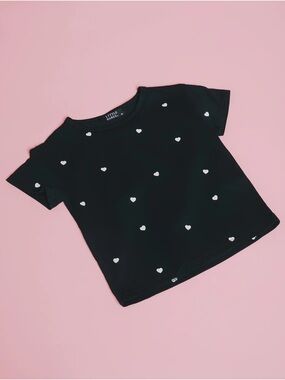 Brunette the Label Kids Tiny Heart Boxy Tee